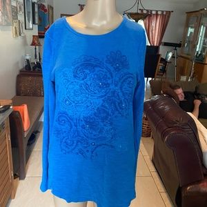 Earth Yoga Blue Long Sleeve Tee